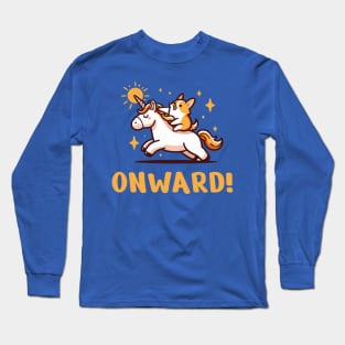 Corgi Riding Unicorn Long Sleeve T-Shirt